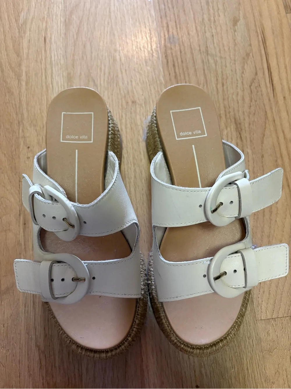 Dolce Vita Cream Double-Buckle Espadrille Sandals for Kids